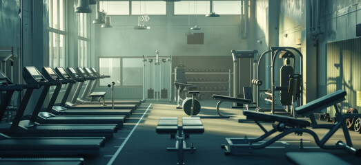 gymn without people, 