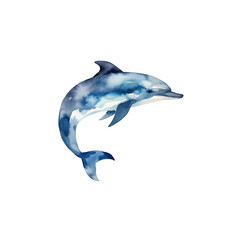 Obraz premium watercolor dolphin