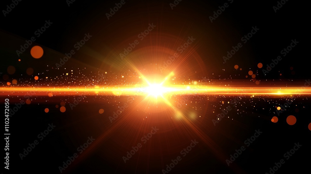 Poster a vibrant digital lens flare effect creating an abstract background.