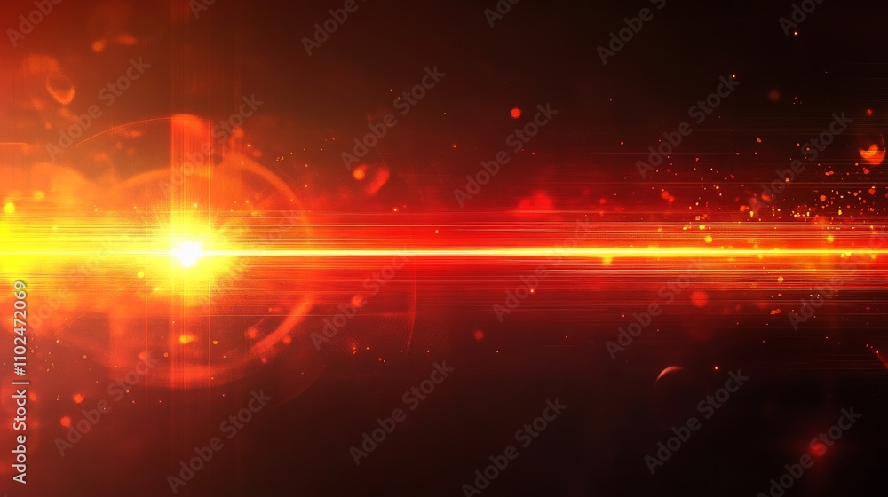Poster a vibrant digital lens flare effect creating an abstract background.
