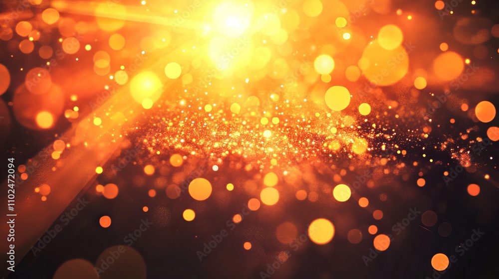 Poster a vibrant digital lens flare effect creating an abstract background.