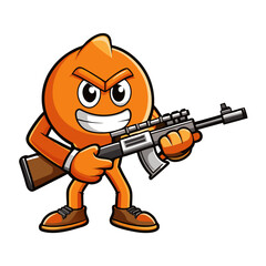 Orange Mascot Logo Set: Coffee Cup, Book, Gaming, Boxing & Paint Themes - Vector & Clipart, Orange mascot logos: coffee, book, gaming, boxing themes. Vector, cartoon, clipart, line art