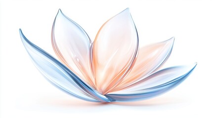 Delicate Glass Flower Sculpture Captivatingly Displaying Soft Colors and Elegance