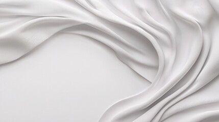 Obraz premium Elegant Flowing White Fabric Draped Beautifully on a Soft Background