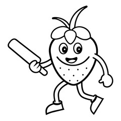 Strawberry Mascot Logo Vector - Coffee, Gaming, Boxing, Angry, Book, Paint Designs, Strawberry mascot vector with coffee, gaming, boxing, and expressive styles, perfect for digital design