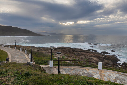 View of the Galician coast from the town of CAion in A Laracha