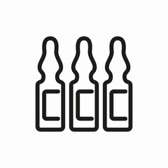 medicine ampule icon sign vector