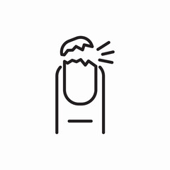 broken nail icon sign vector
