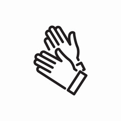garden glove icon sign vector