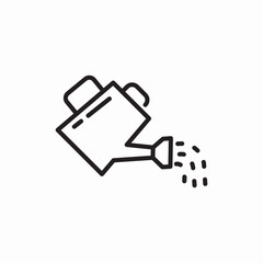 garden watering can plant icon sign vector