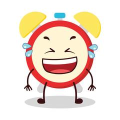 cute pleased expression of clock cartoon character