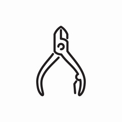 nail pliers icon sign vector