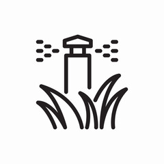 sprinkler grass icon sign vector