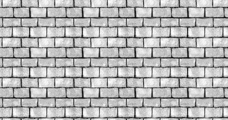Obraz premium Brick wall texture. White brick building wall. White brick wall seamless pattern, texture for kitchen back, interior decoration, plastic panel, building outdoor design. Interior of a modern loft. 