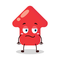 cute silent expression of red arrow cartoon character