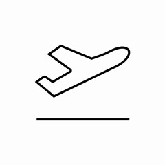 take off airplane icon sign vector