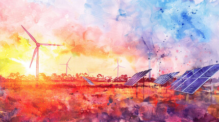 Fiery sunset sky with intense colors over an open landscape, blending shades of red, orange, and yellow, creating a dramatic, atmospheric scene