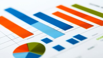 Colorful Data Visualization with Graphs and Charts on Paper