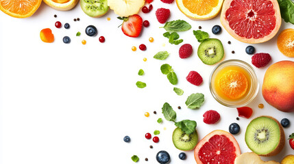 "Fresh Pour: Juicy Goodness from Fruits and Vegetables into Glass"