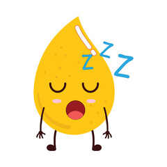 cute rest expression of gold drop cartoon character