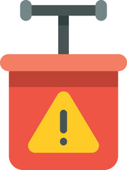Explosion detonator color icon. Dangerous dynamite symbol