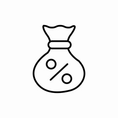 money with interest icon sign vector