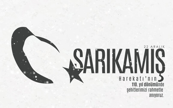 22 Aralık, Sarıkamış şehitlerini rahmetle anıyoruz. sarıkamış tasarımları. Translation: We commemorate the martyrs of Sarıkamış, December 22, with mercy. sarikamis designs.	