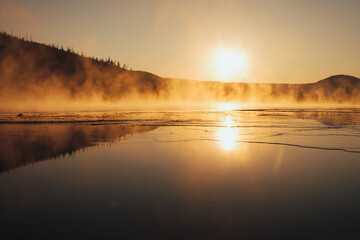 Yellowstone National Park golden hour