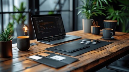 Set of personal branding materials including business cards and logo design