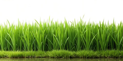 Fototapeta premium Lush Grass Edge Photography: Vibrant and Textured Images for Backgrounds, Posters, Headers, Backdrops, and Creative Graphic Design Projects