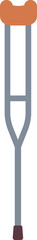 Crutch color icon. Disability equipment. Injury aid