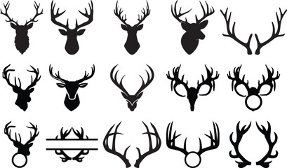 Deer Antlers SVG, Deer Antlers Clipart, Antlers Svg, Deer Antlers Cut File, Antlers Cricut, Hunting Svg, Wildlife Svg,