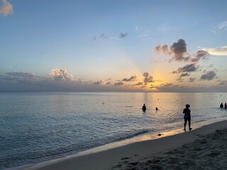 sunset on the beach