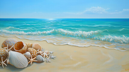 Seaside Serenity: Starfish and Seashells