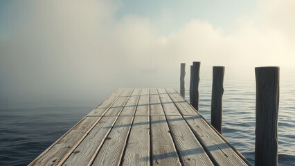 Ocean spray on a white wooden dock with boat in the background, ocean waves, blue water splash, blue water splashing, boat in the background,