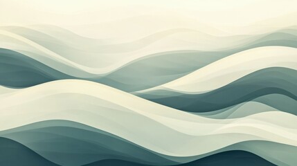 Abstract wave pattern in soft pastel tones, smooth gradients, modern design, calming and elegant, minimalistic style