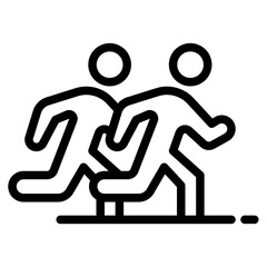 businessman run icon