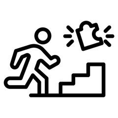 businessman run icon