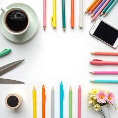 Naklejka premium set of stationery