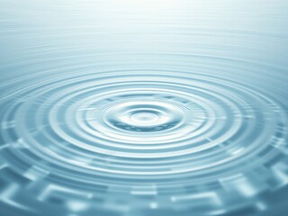 Circular waves on a calm and clear body of water, calm water surface, serene outdoor scene
