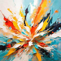 Abstract bold brush strokes art painting texture. Impasto background.