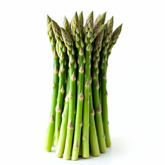 Healthy asparagus on the white