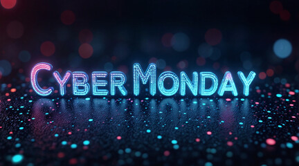 Cyber Monday Banner 3D Design, Generative Ai