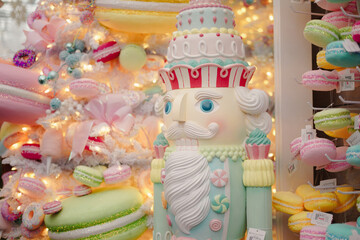 Christmas decorations in winter.	