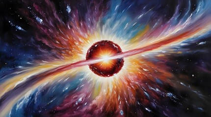 vibrant celestial harmony of merging stars for use in sci fi themed prints