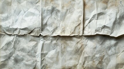 An aged, crumpled paper with faint illustrations and textures, creating an artistic background. The surface appears worn and wrinkled, offering a unique aesthetic.