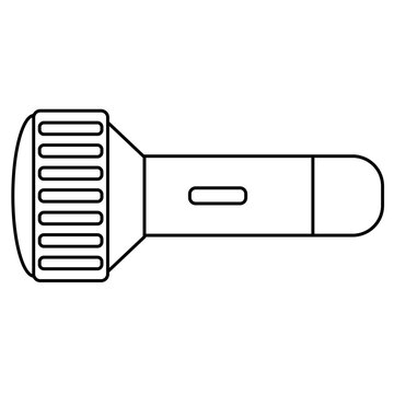 recommend clip art: Flashlight line art vector illustration, flashlight line icon
                    