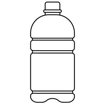 recommend clip art: Water bottle line art vector illustration, mineral water bottle line icon, plastic drinking bottle