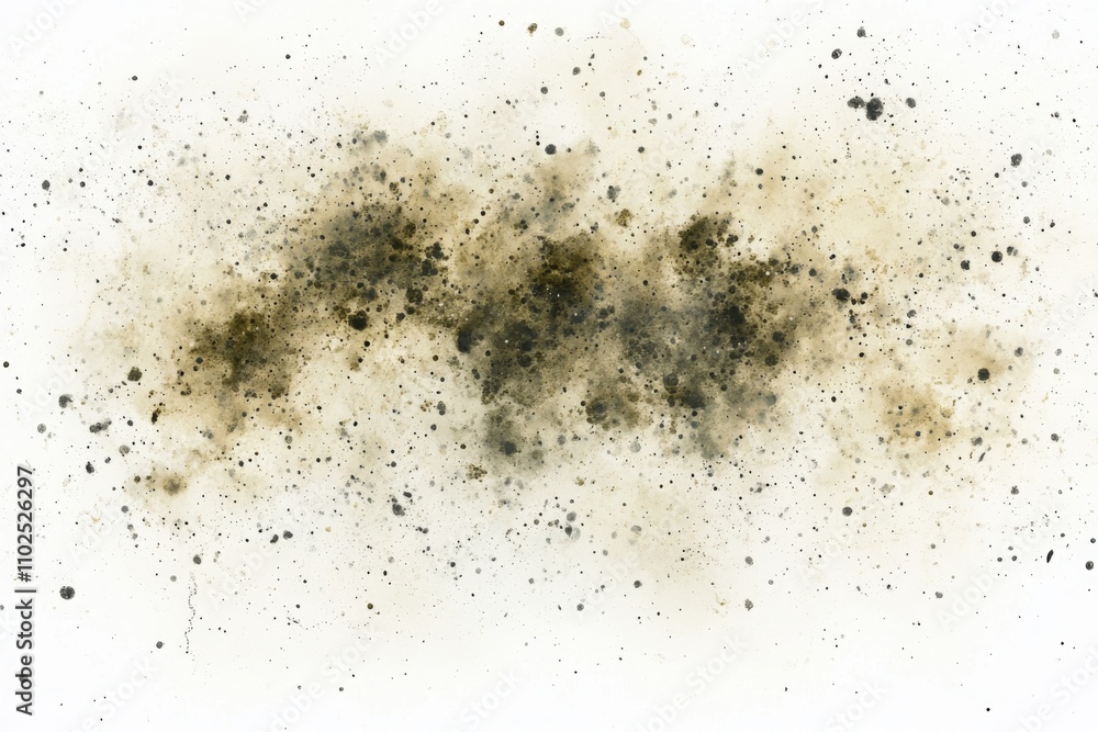 Poster abstract ink splatter design with organic textures and dynamic flowing patterns in earthy tones suit