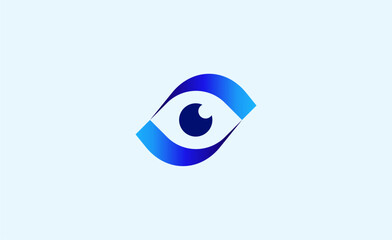 Logo Abstract eye. Unlimited loop modern and minimalist concept. Editable style